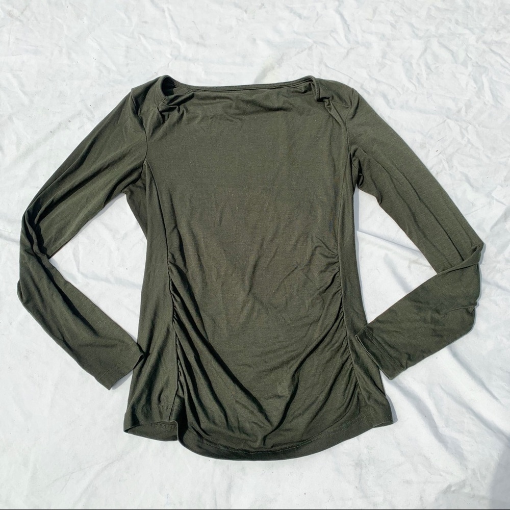 Olive Green Maternity Long Sleeve Top!